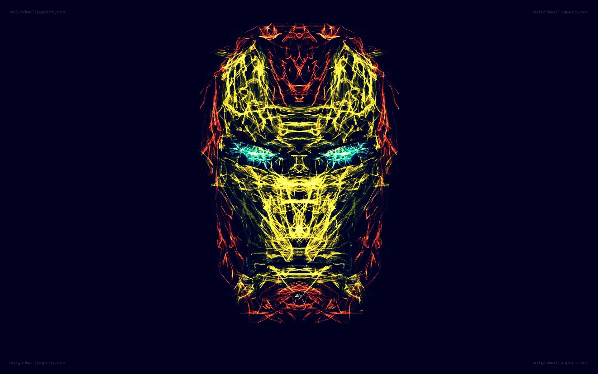 Iron Man helmet abstract art