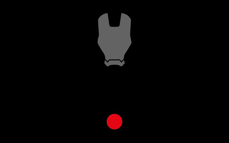 Iron Man Helmet — Black, Dramatic, Minimalist
