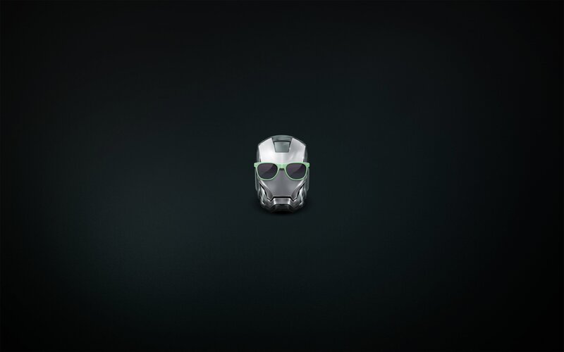 Iron Man Helmet — Black, Minimalist, 3d Render