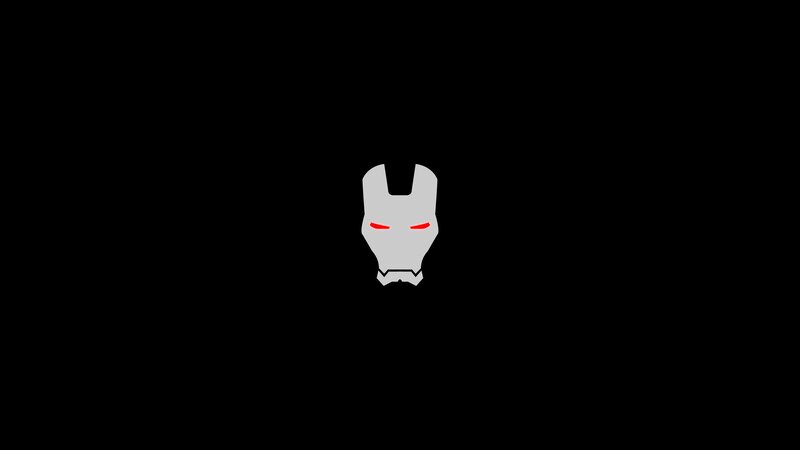 Iron Man Helmet — Black, Minimalist