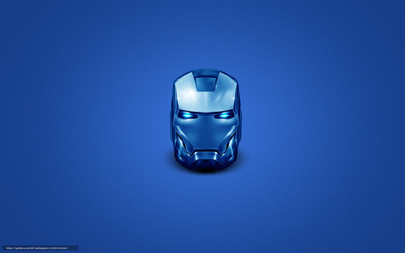 Iron Man Helmet — Blue, Minimalist