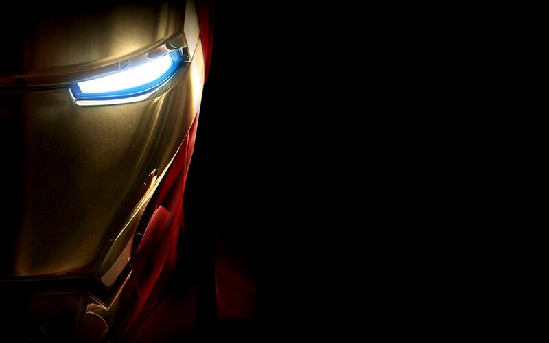 Iron Man Helmet — Gold, Dramatic, Digital Art, Eyes