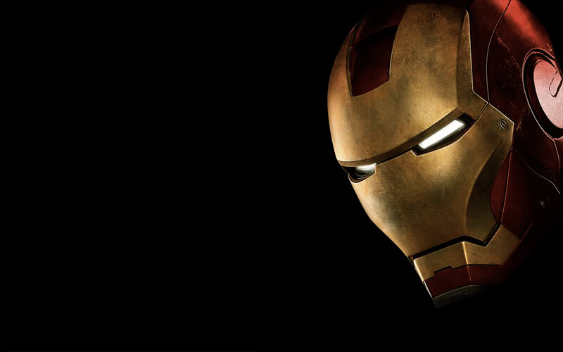 Iron Man Helmet — Gold, Dramatic