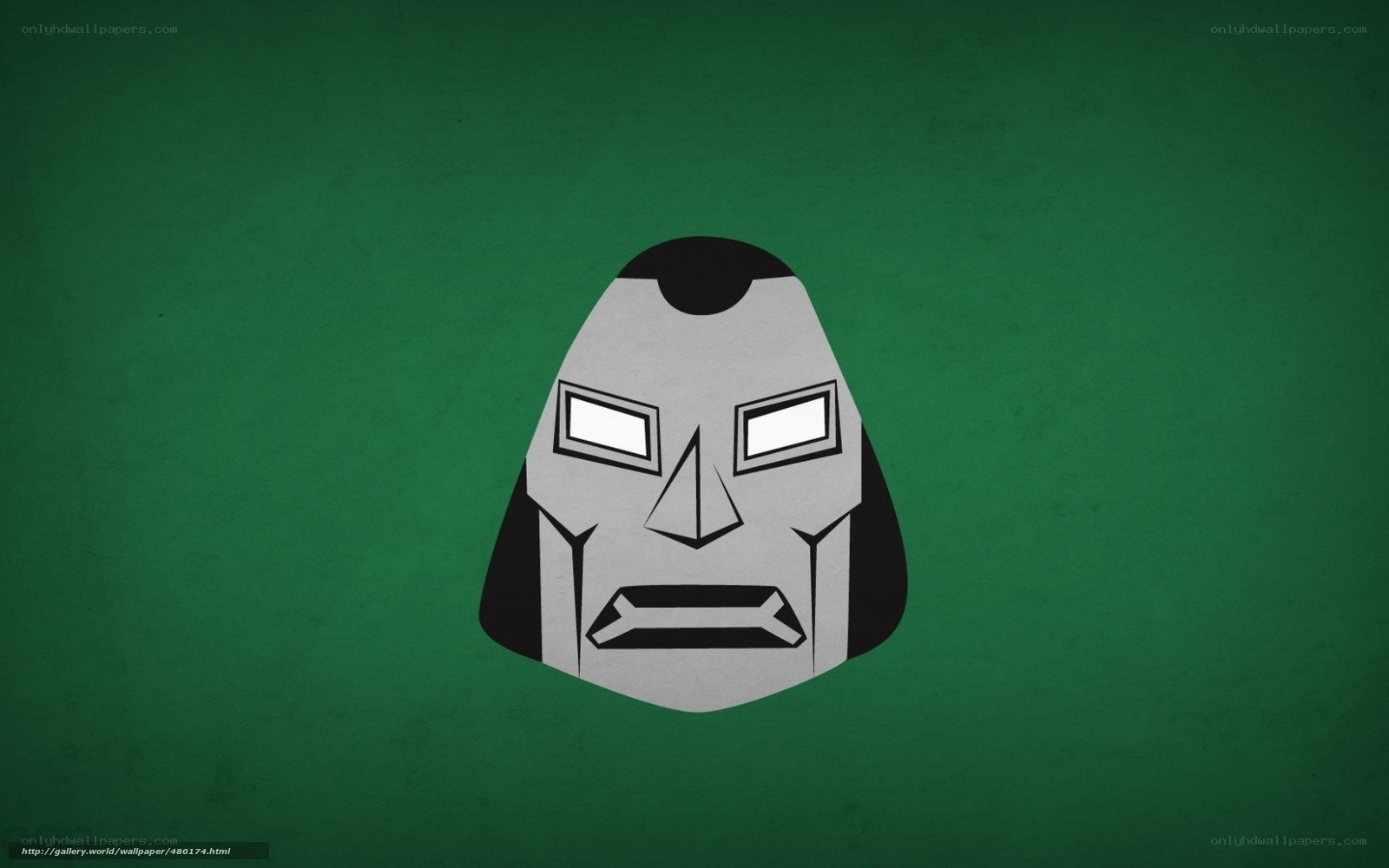 Iron Man helmet on green