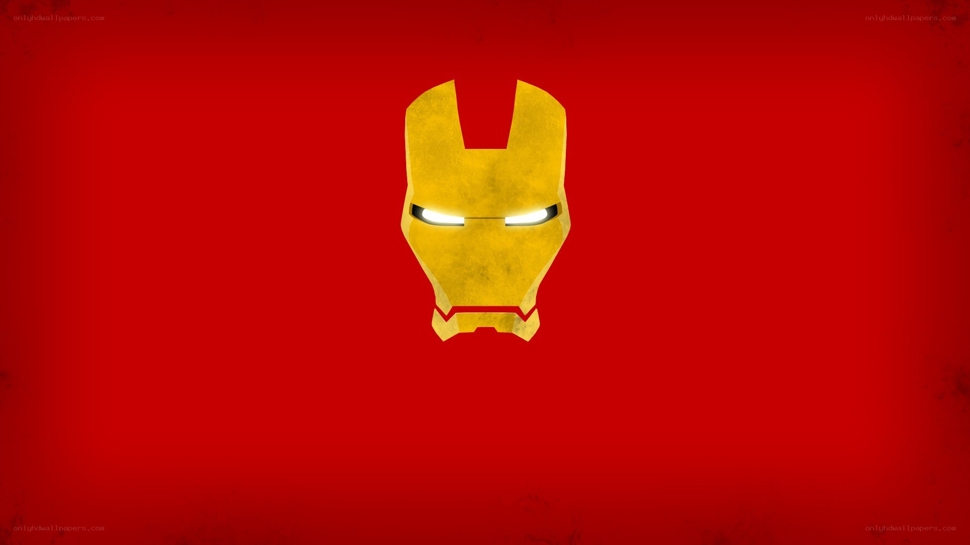 Iron Man helmet on red