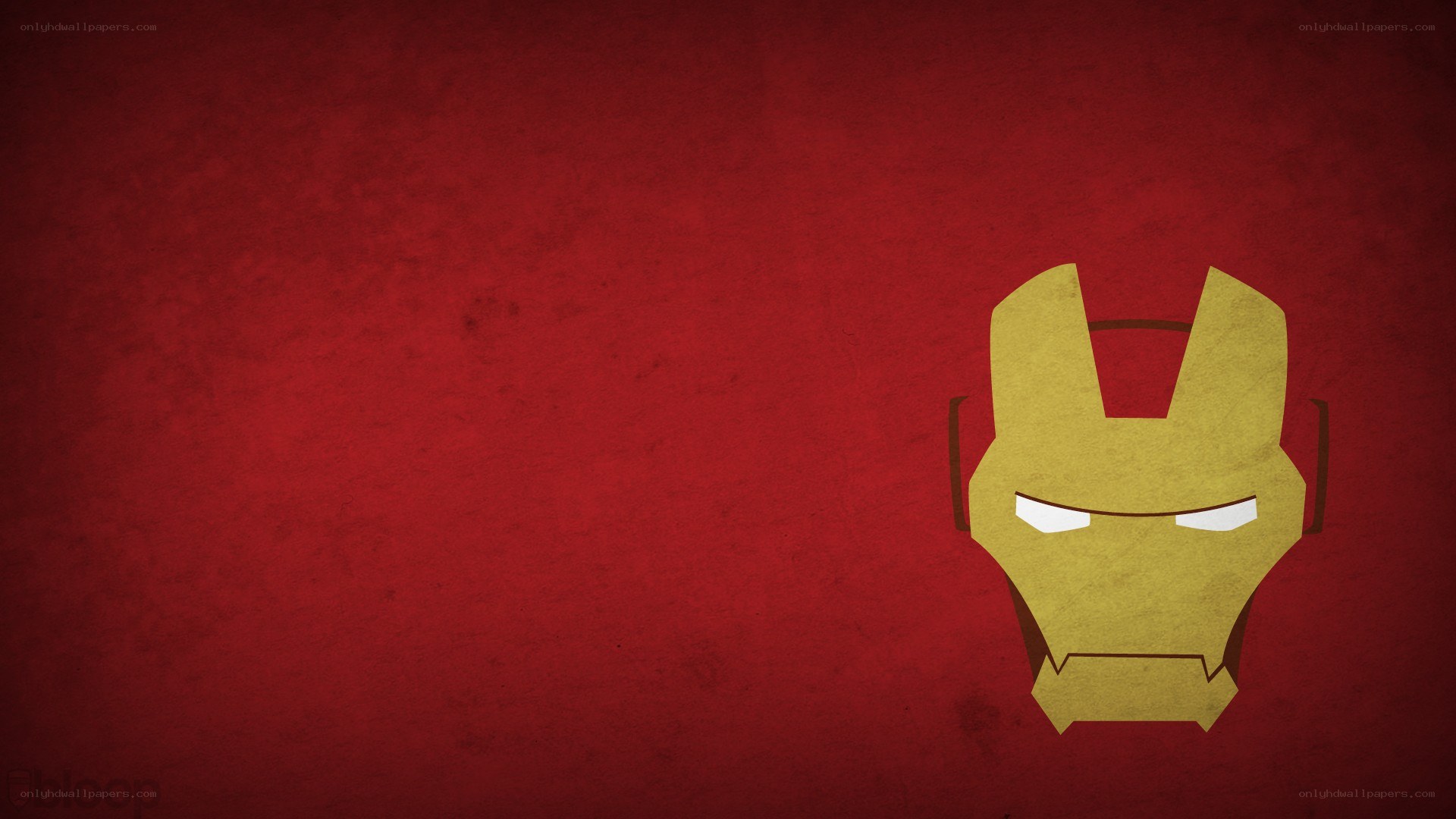 Iron Man helmet on red background