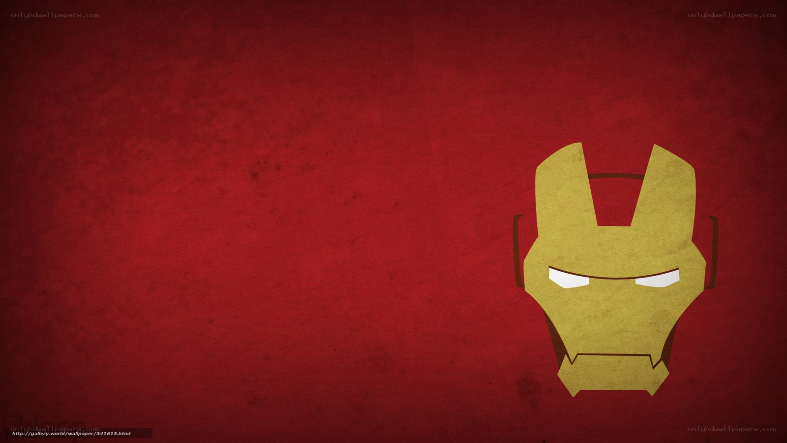 Iron Man helmet on red