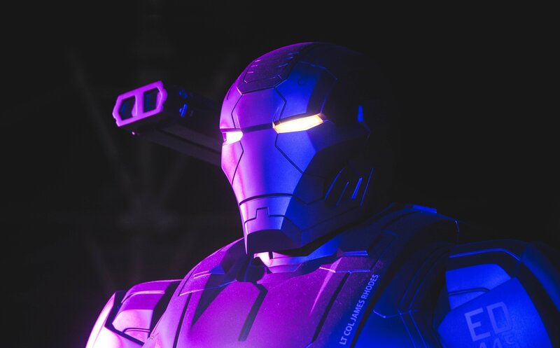 Iron Man Helmet — Purple, Dramatic