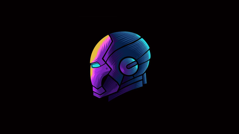 Iron Man Helmet — Purple