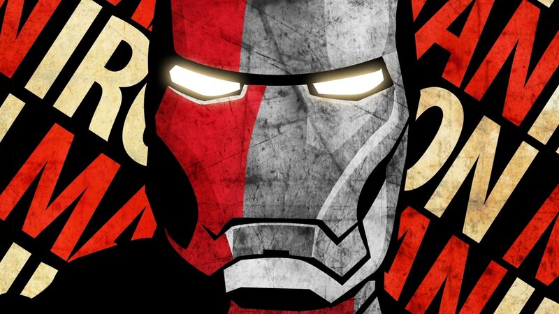 Iron Man Helmet — Red, Dramatic, Digital Art, Text, Gray, Black