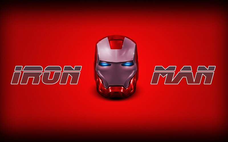 Iron Man Helmet — Red, Dramatic, Digital Art