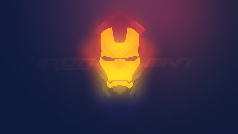 Iron Man Helmet — Yellow, Dramatic