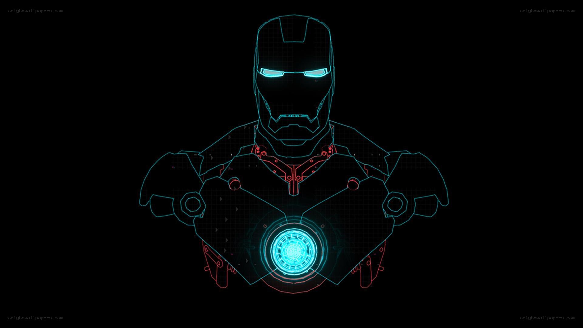 Iron Man hologram outline