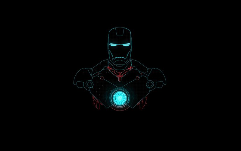 Iron Man hologram outline