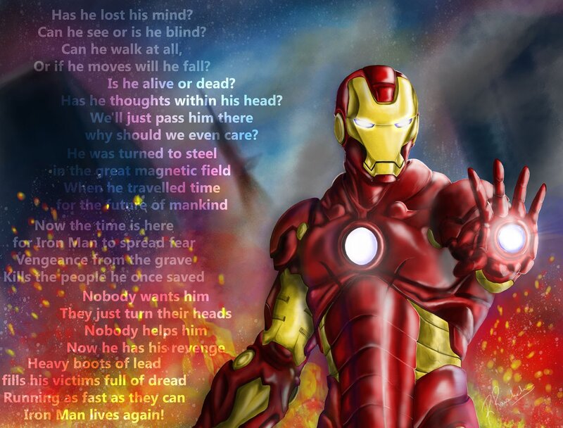 Iron Man in a dramatic scene