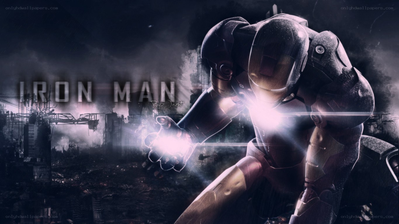 Iron Man in a war zone