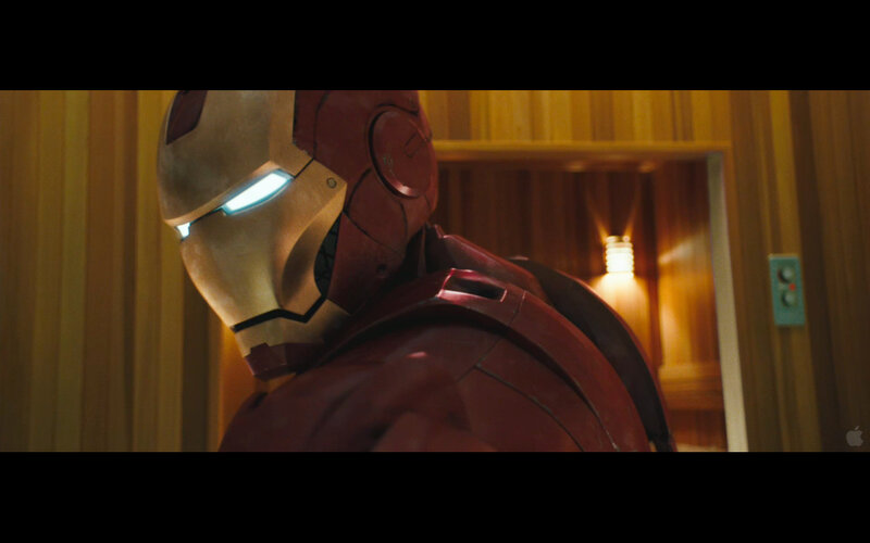 Iron Man in a wooden room