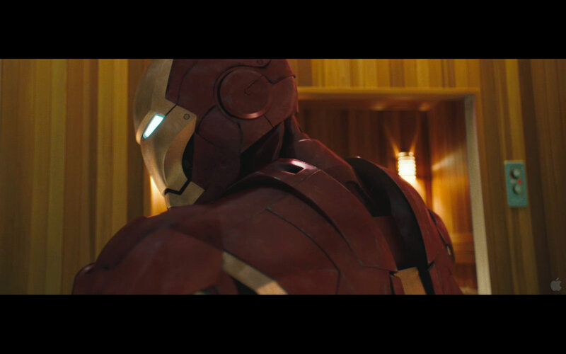 Iron Man in a wooden room