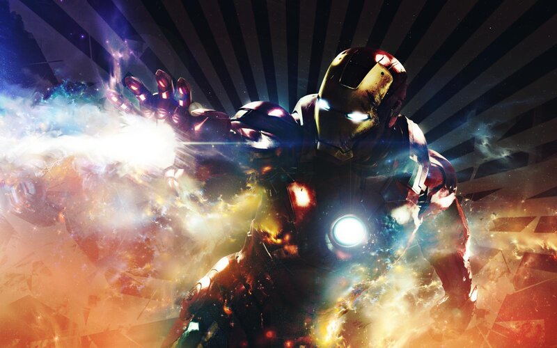 Iron Man in Armor — Red, Dramatic, Digital Art