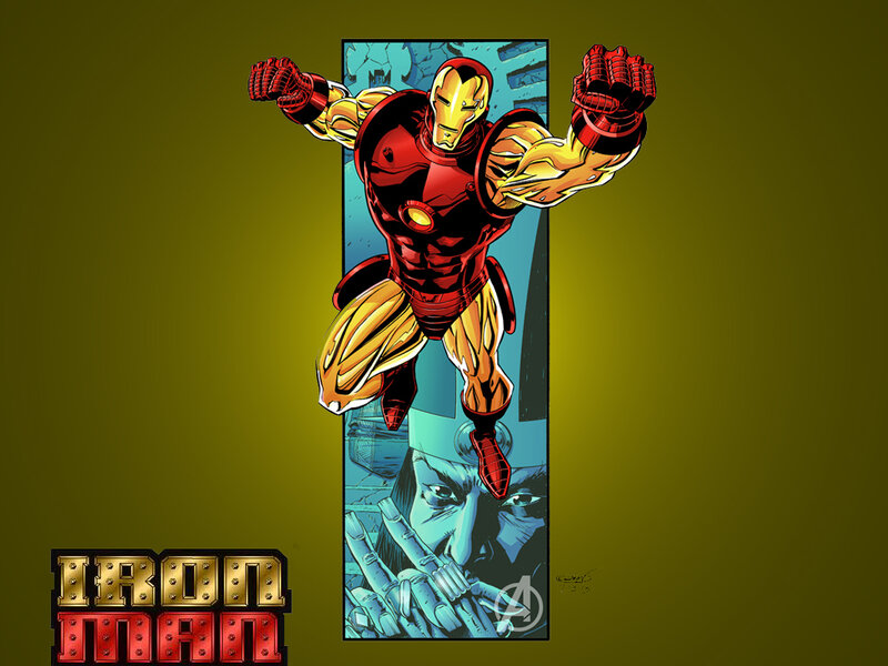 Iron Man in Armor — Yellow, Heroic
