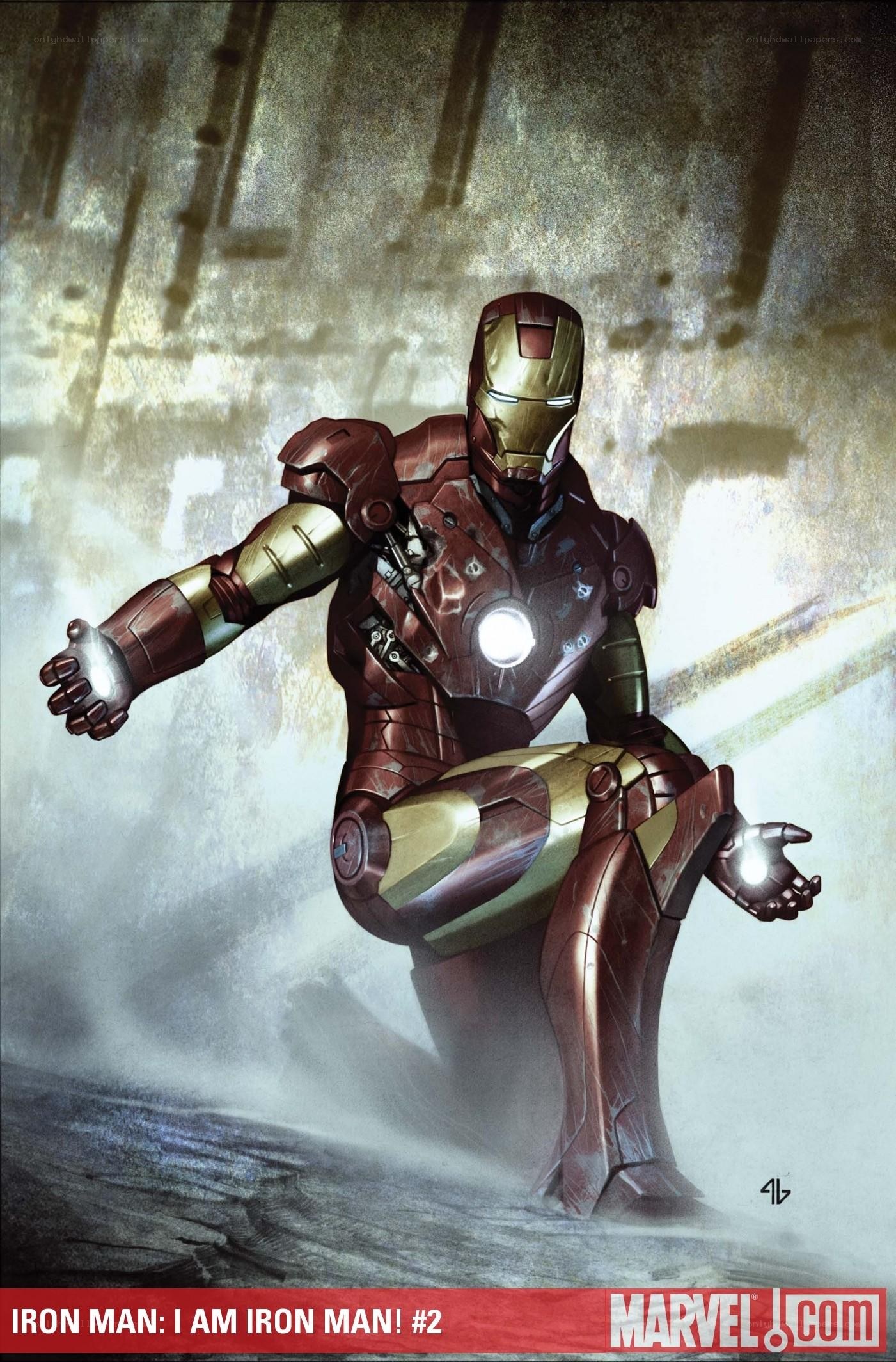 Iron Man in battle stance
