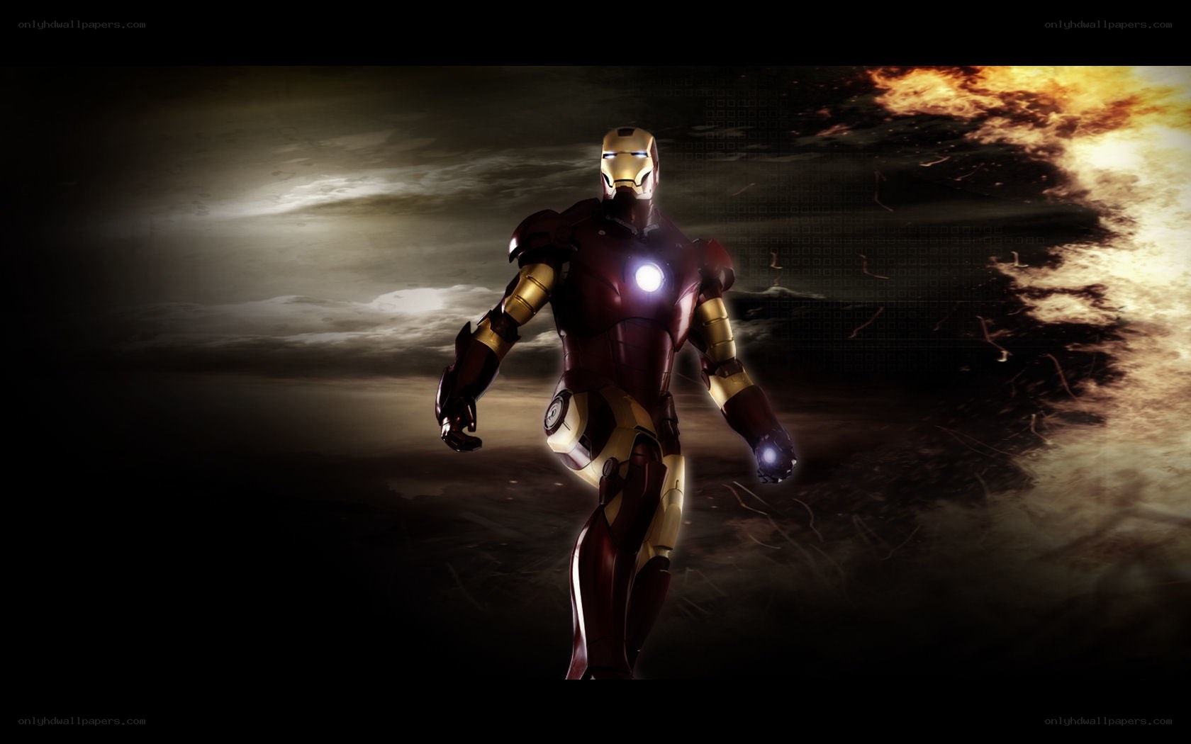 Iron Man in battle stance