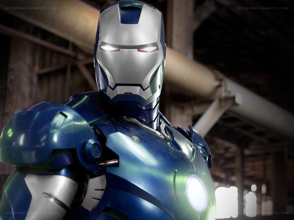 Iron Man in blue armor