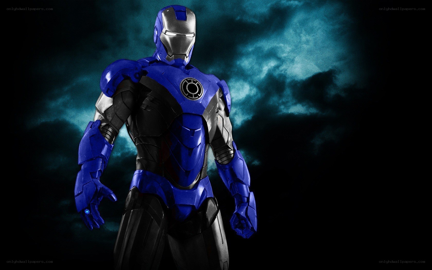 Iron Man in blue armor