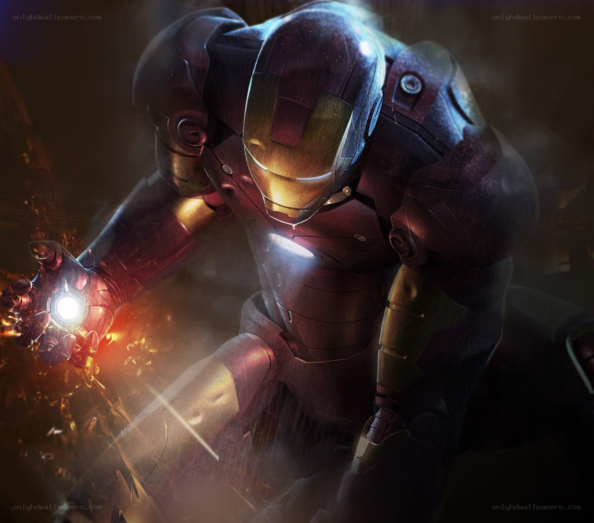 Iron Man in combat pose