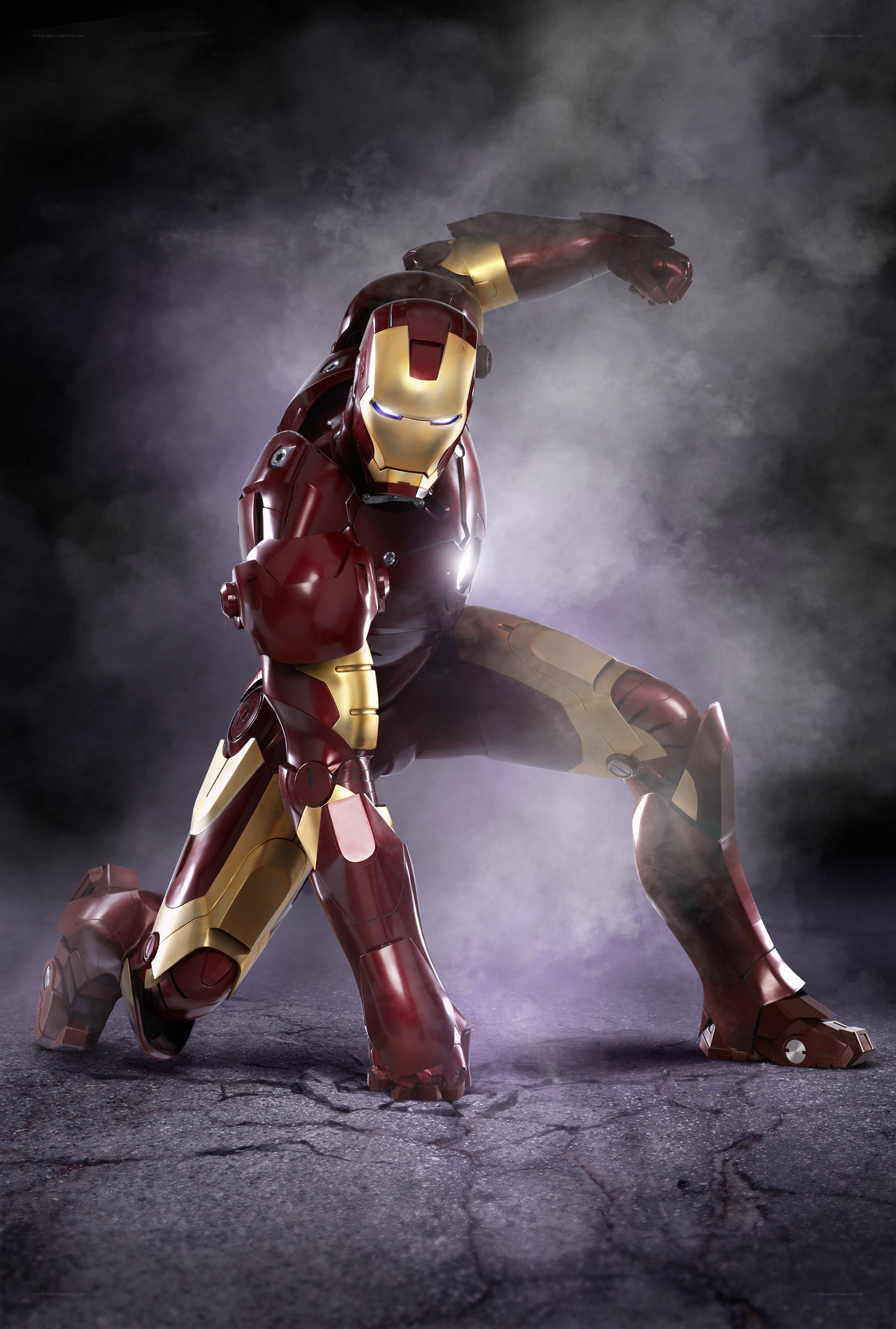 Iron Man in combat stance