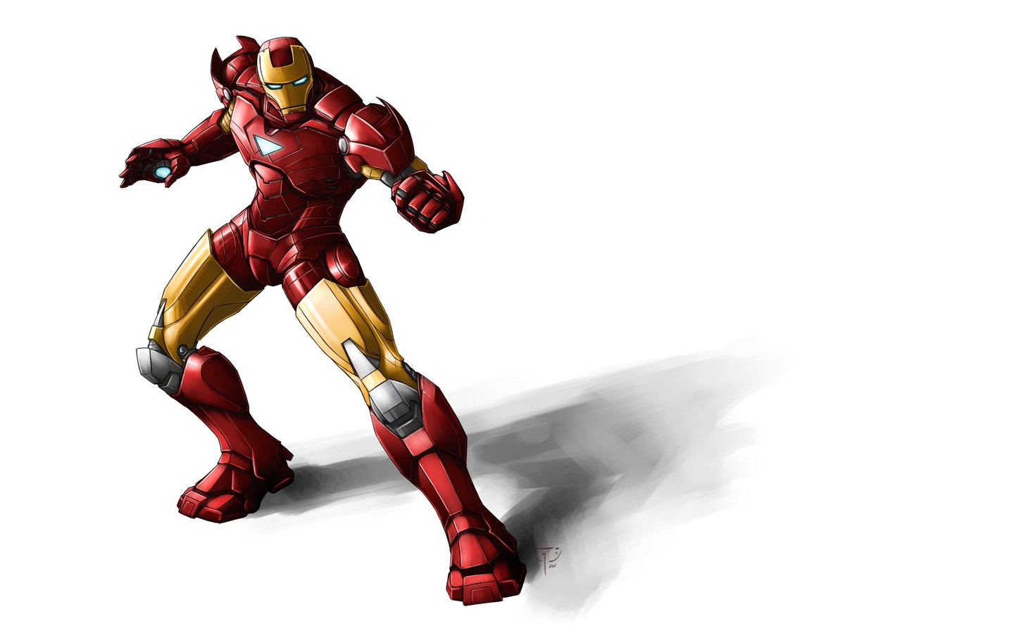 Iron Man in combat stance