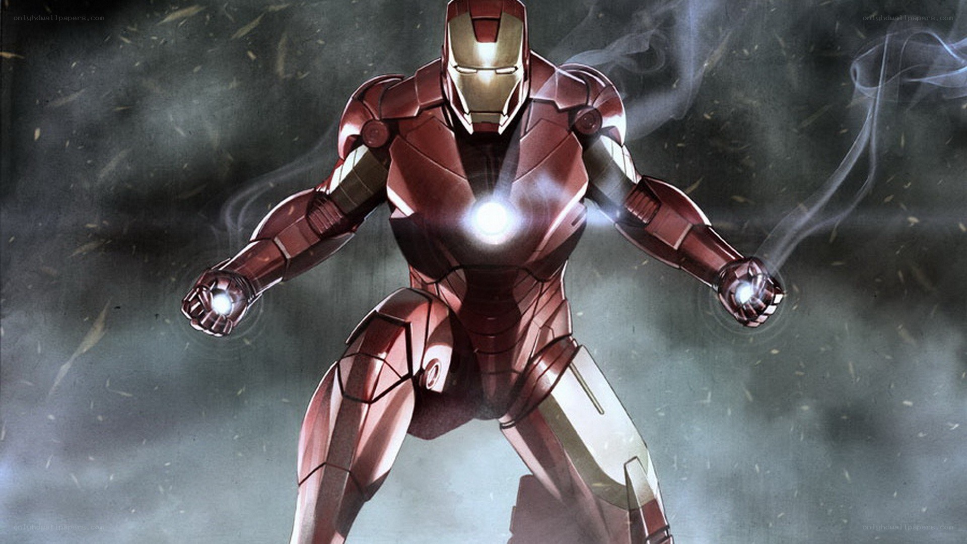 Iron Man in combat stance