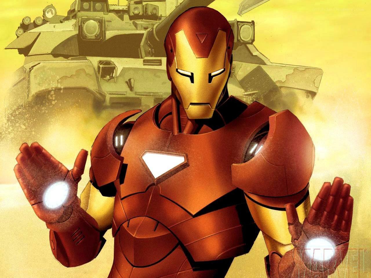 Iron Man in combat stance