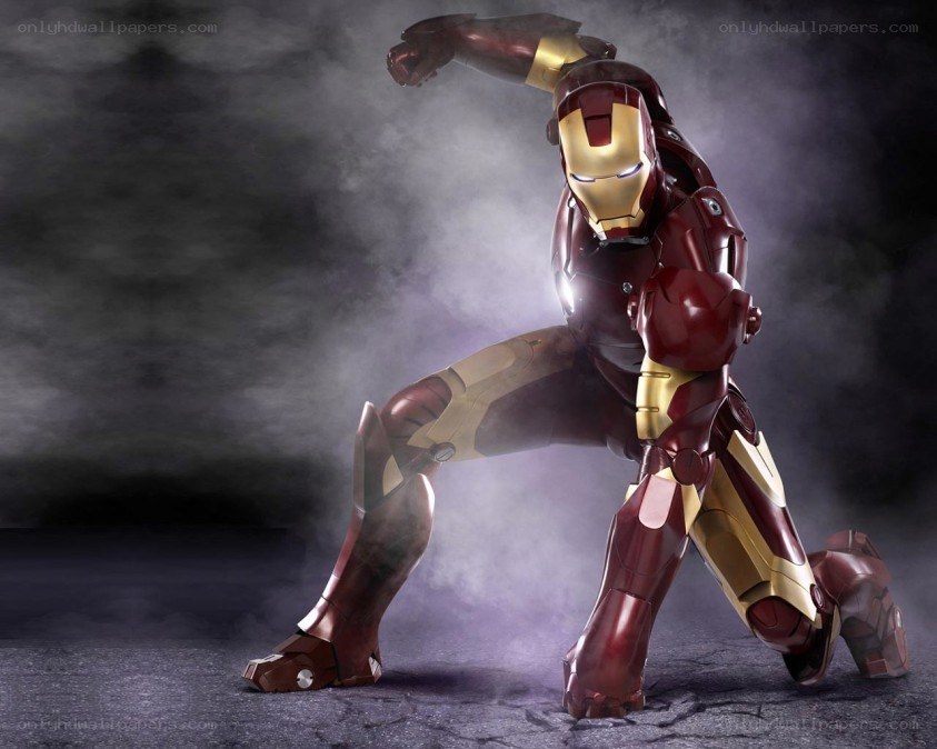 Iron Man in combat stance