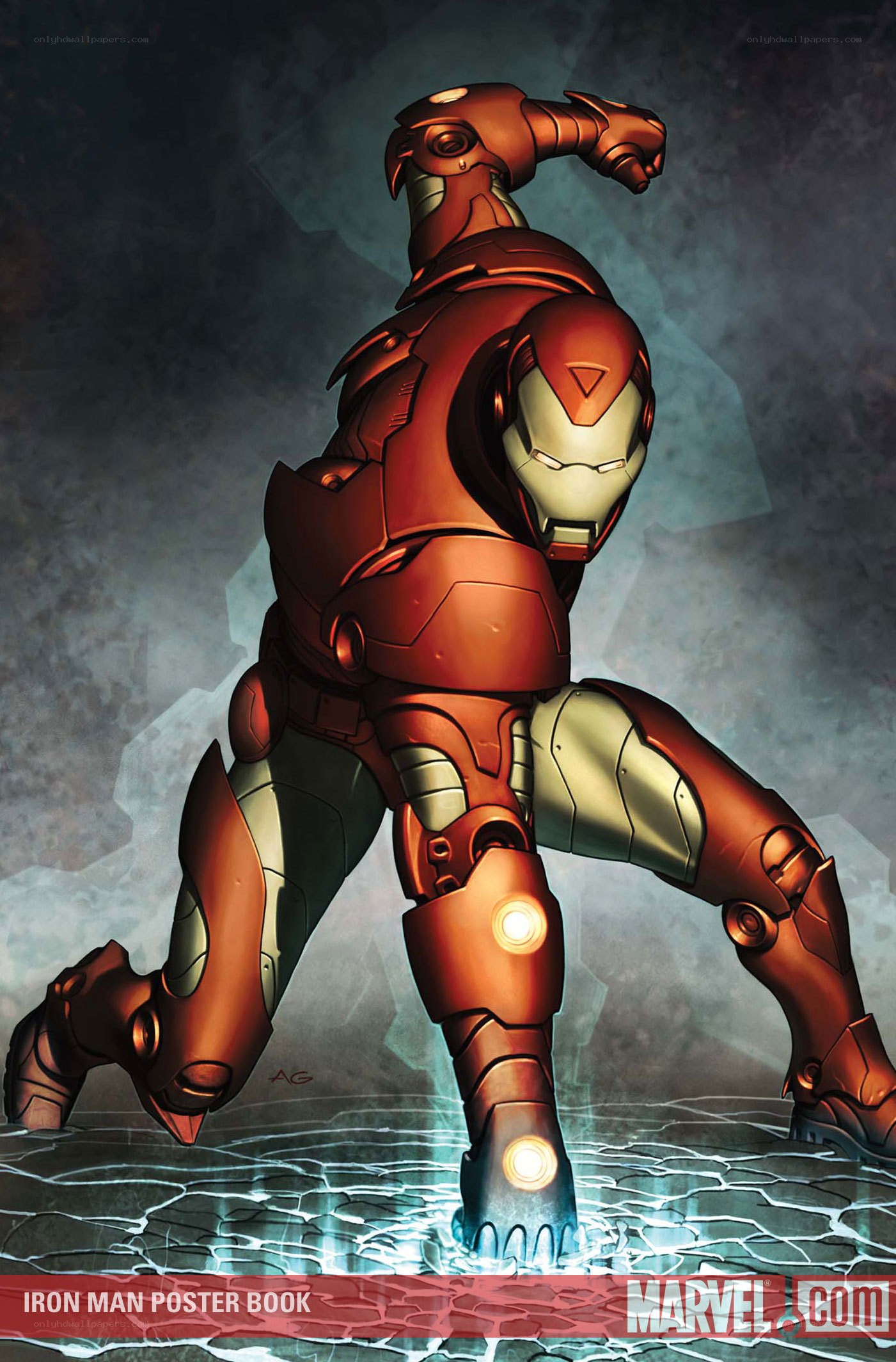 Iron Man in combat stance