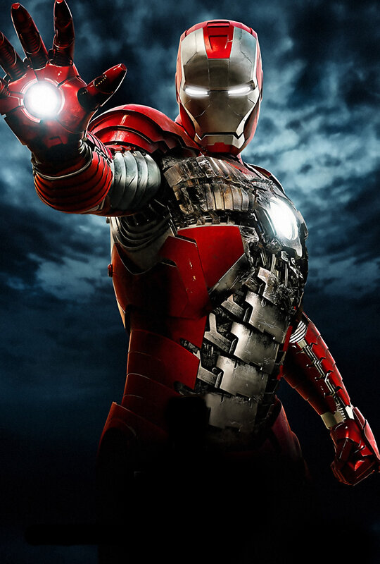 Iron Man in damaged armor