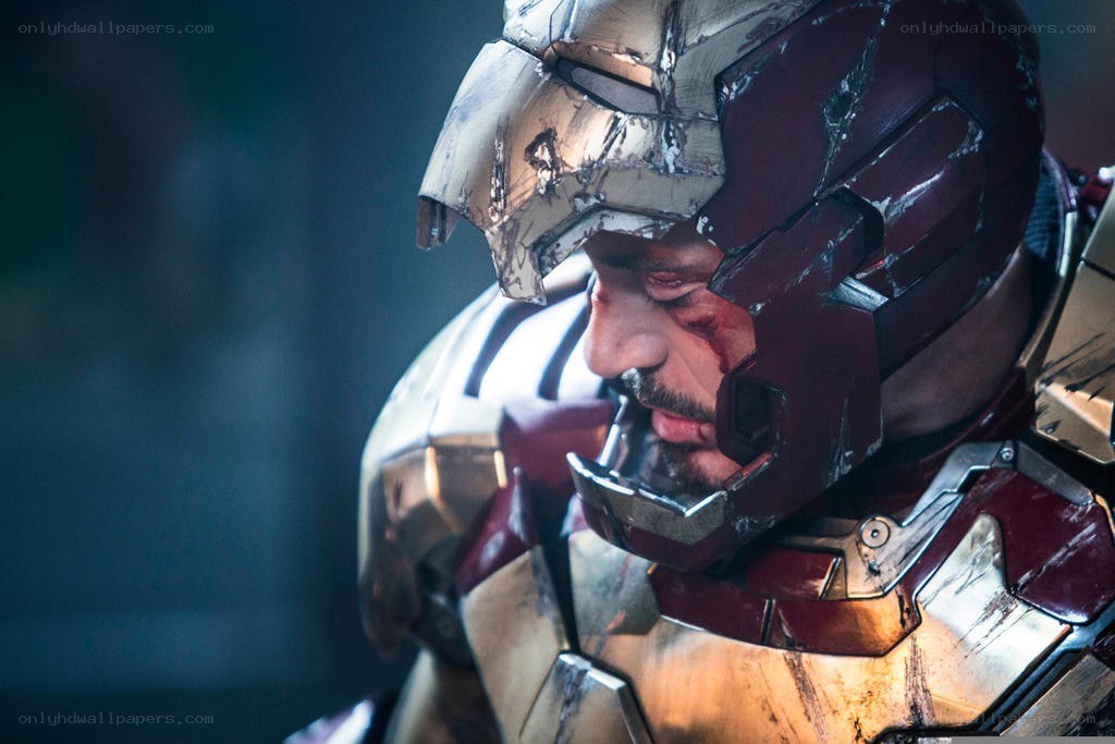 Iron Man in damaged armor
