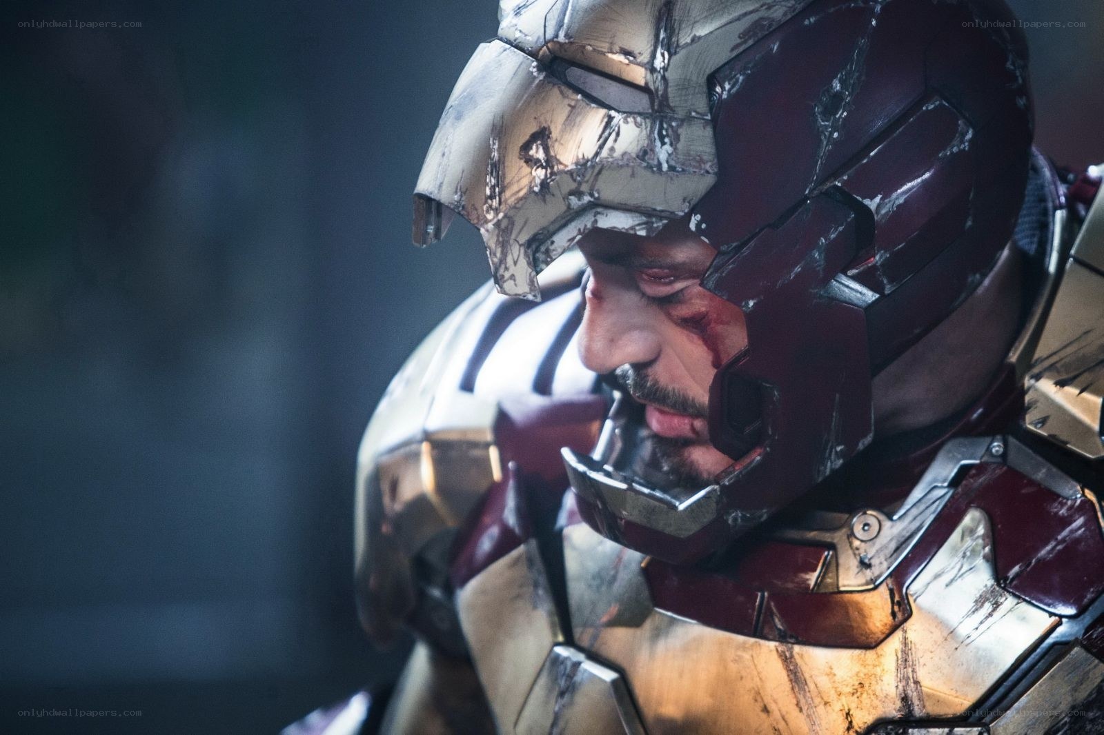Iron Man in damaged armor