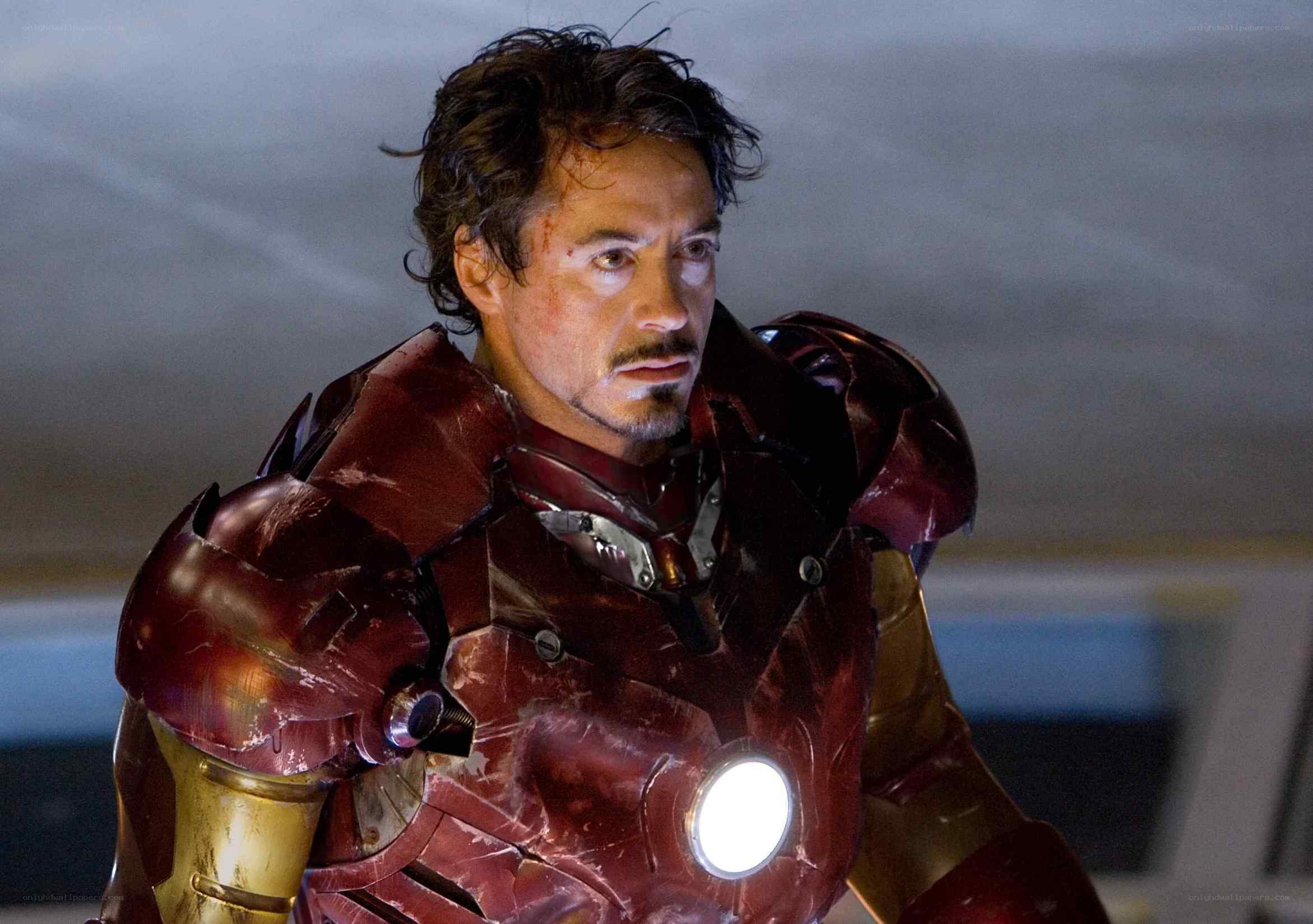 Iron Man in damaged armor