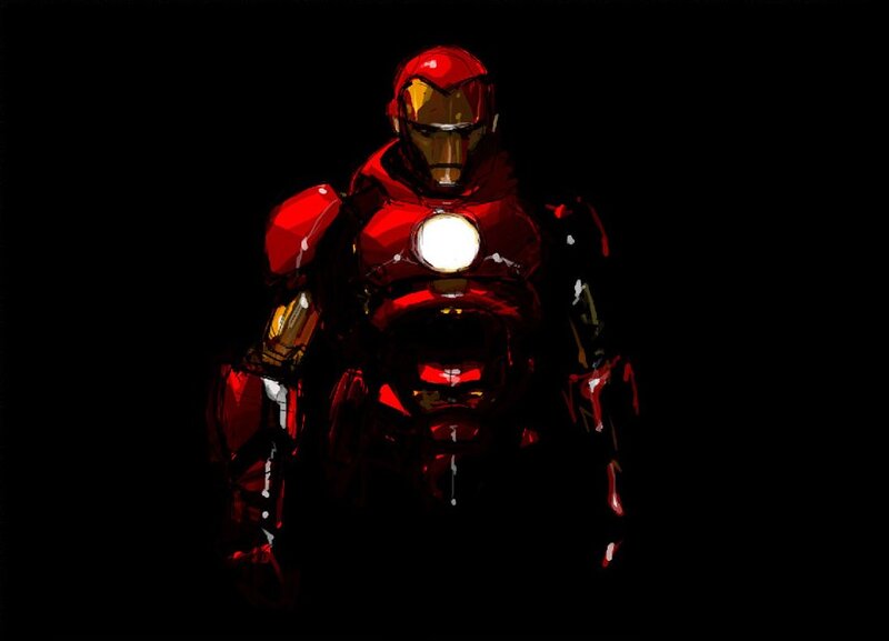 Iron Man in dark armor