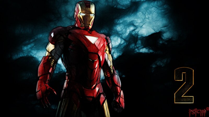 Iron Man in dark background