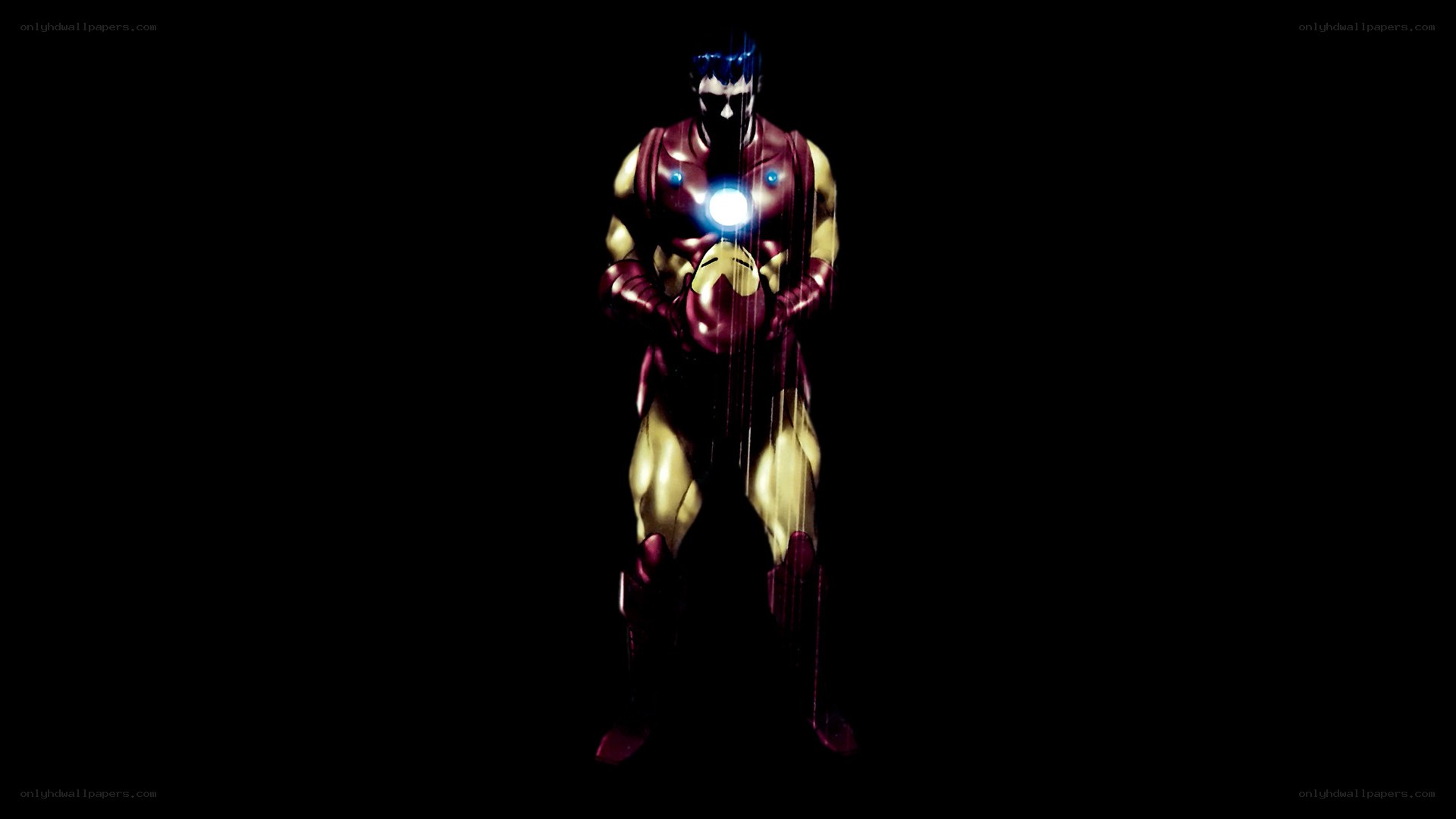 Iron Man in dark environment