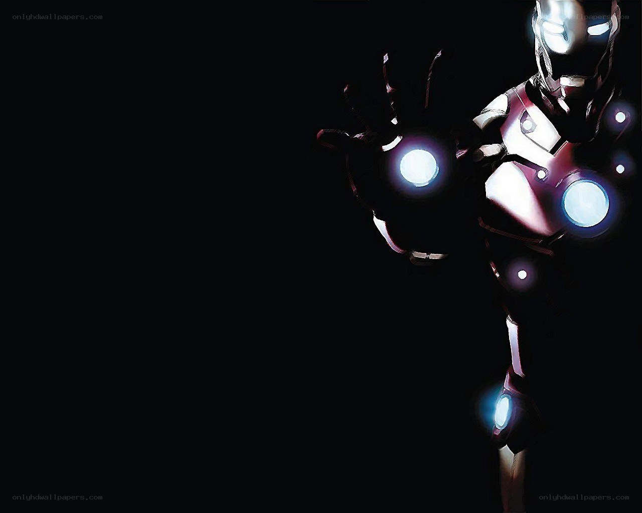 Iron Man in dark environment
