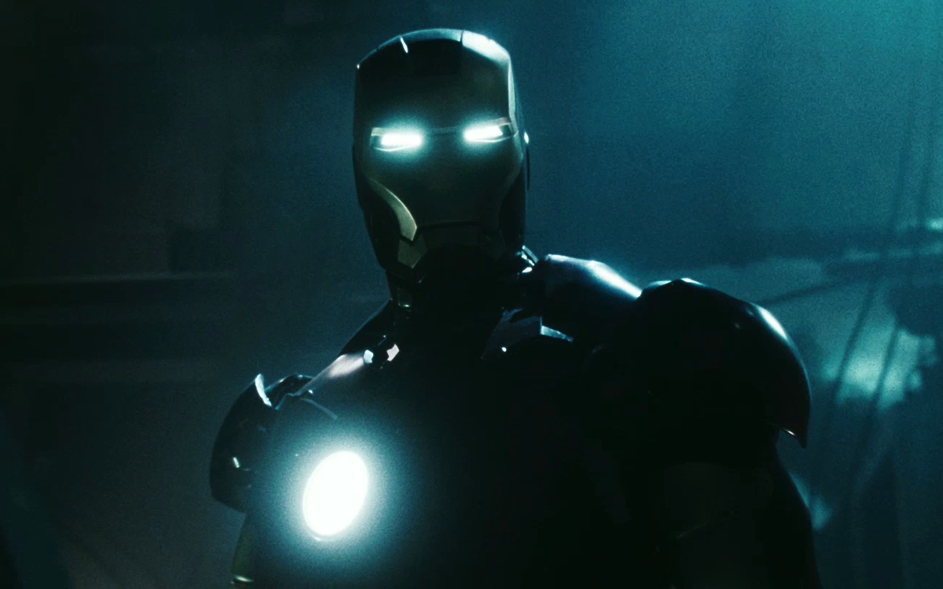 Iron Man in dark room