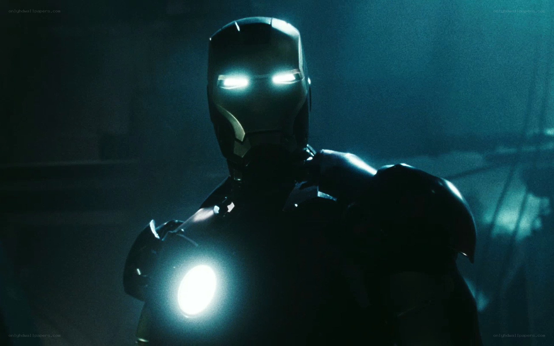 Iron Man in dark room