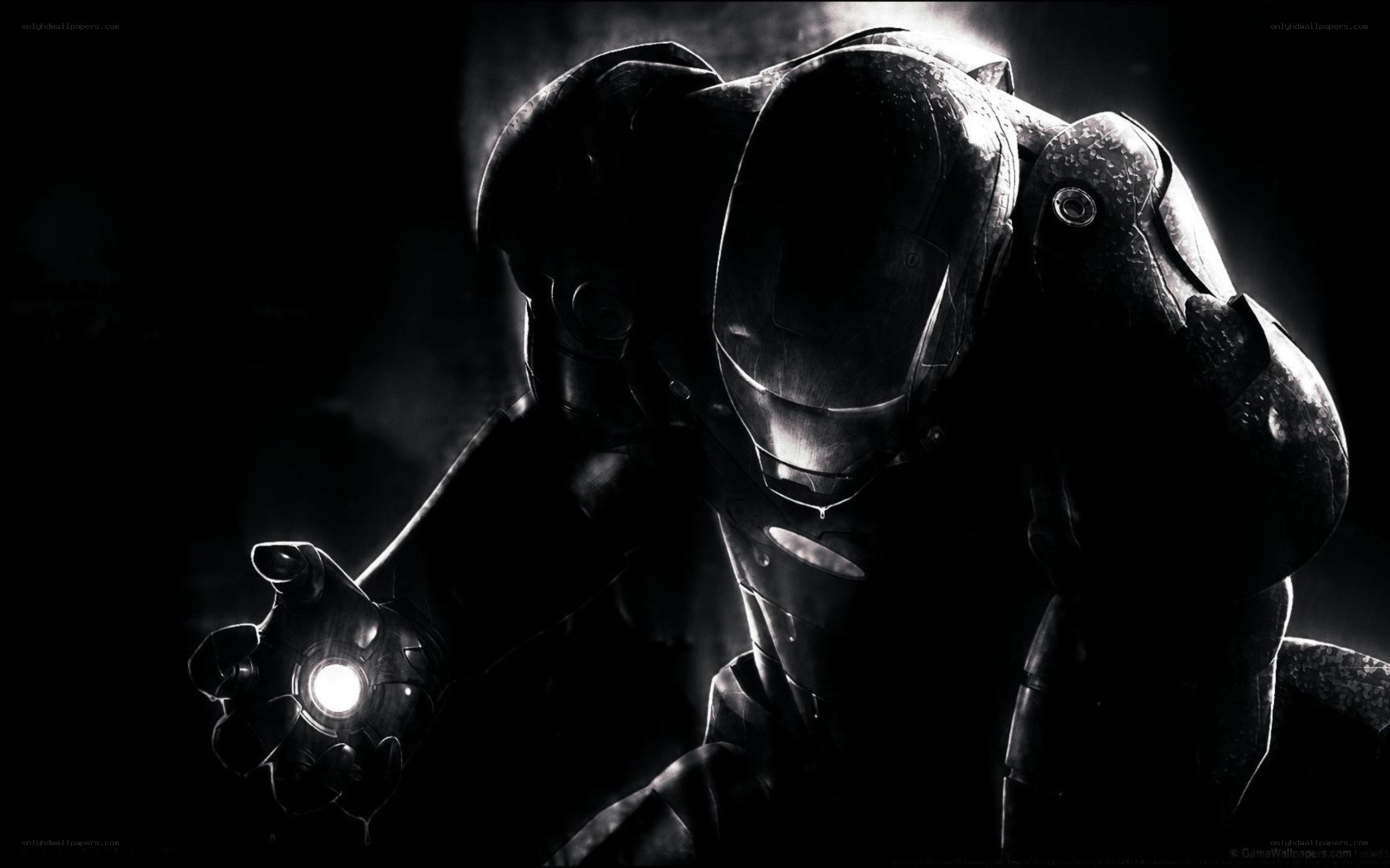 Iron Man in dark silhouette