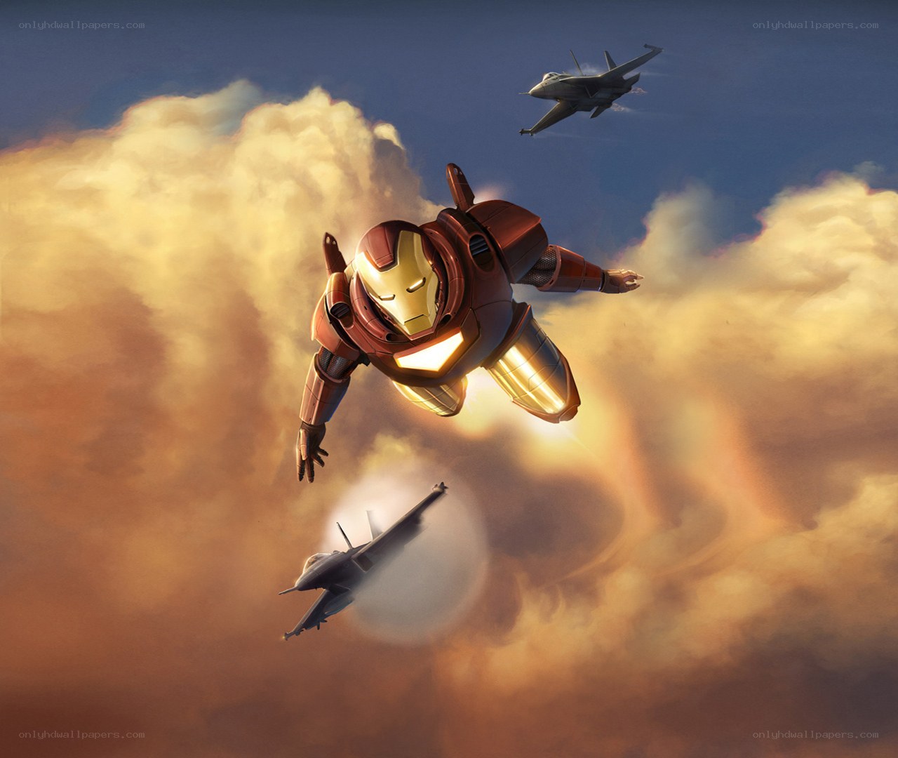 Iron Man in flight