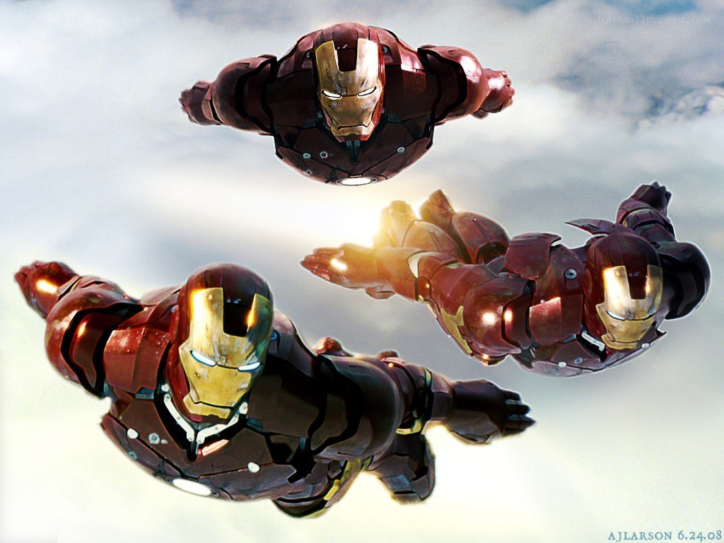 Iron Man in flight