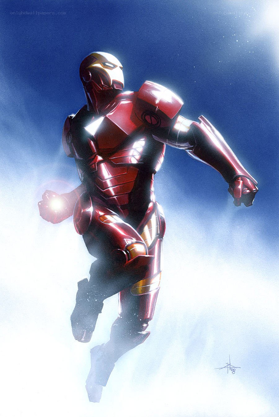 Iron Man in flight