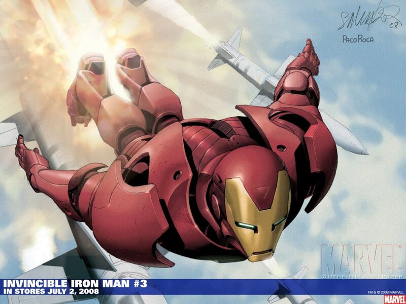 Iron Man in Flight — Red, Dramatic, Comic